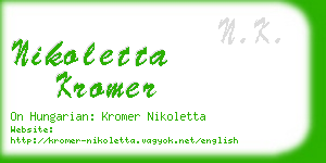 nikoletta kromer business card